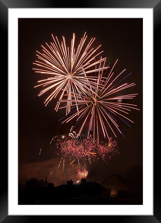 Fireworks 4 Framed Mounted Print by Steve Purnell
