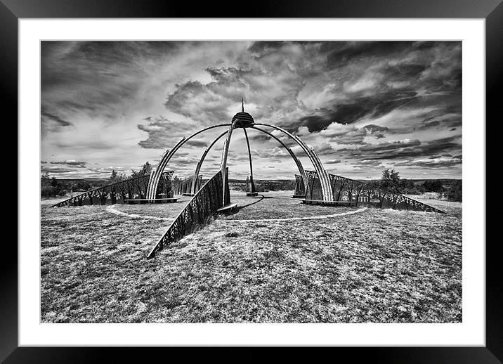 The Observatory Monochrome Framed Mounted Print by Steve Purnell
