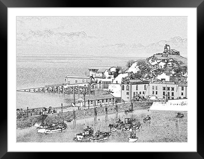 Tenby Framed Mounted Print by Steve Purnell