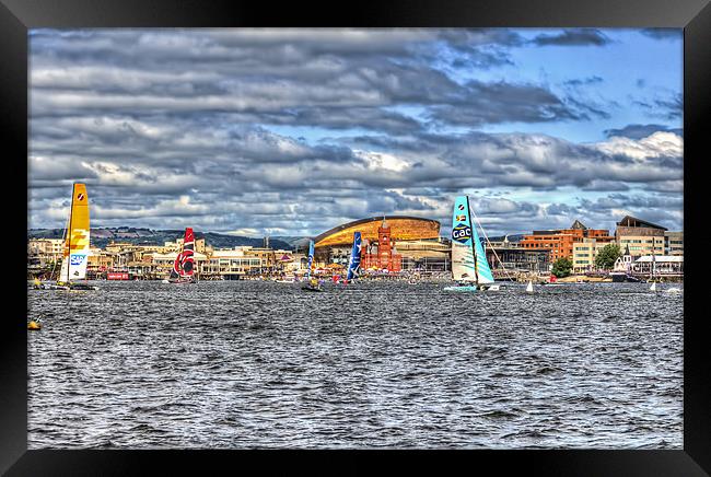 Extreme 40 Out In The Bay Framed Print by Steve Purnell