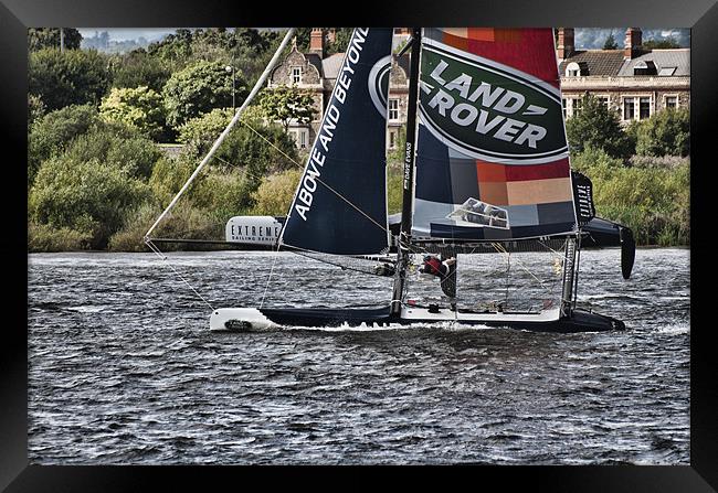 Extreme 40 Flying The Hull Framed Print by Steve Purnell