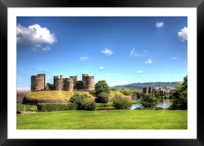 Caerphilly Castle 4 Framed Mounted Print by Steve Purnell