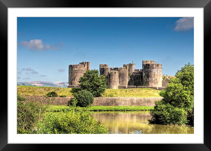 Caerphilly Castle 8 Framed Mounted Print by Steve Purnell