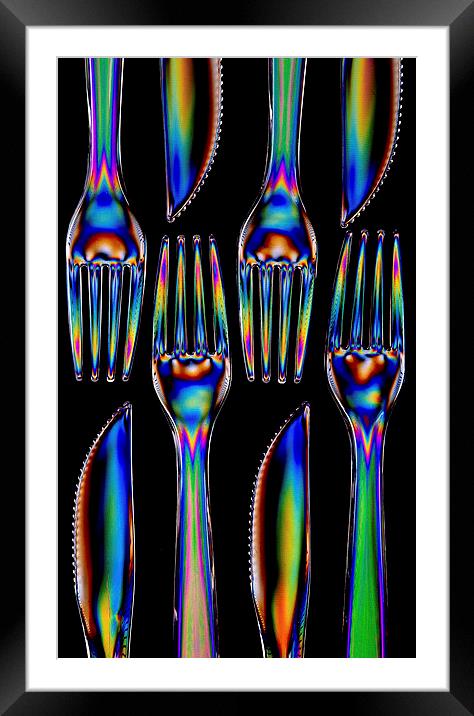 Forks and knives Framed Mounted Print by Steve Purnell