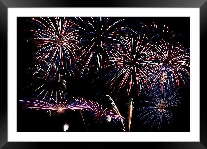 Fireworks Extravaganza 2 Framed Mounted Print by Steve Purnell