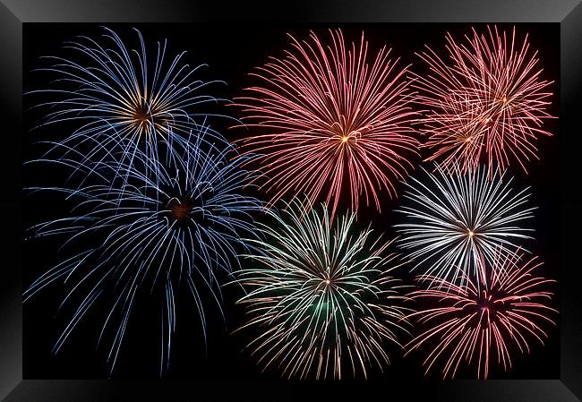 Fireworks Extravaganza 4 Framed Print by Steve Purnell