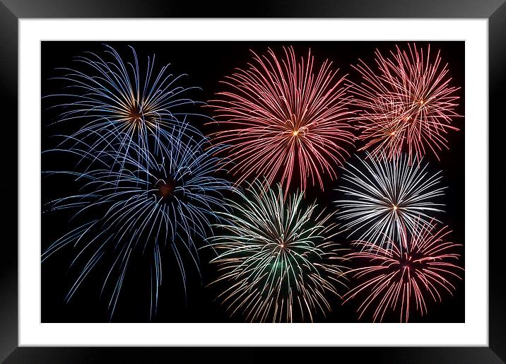Fireworks Extravaganza 4 Framed Mounted Print by Steve Purnell