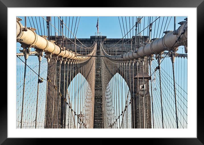 Brooklyn Bridge 2 Framed Mounted Print by Steve Purnell