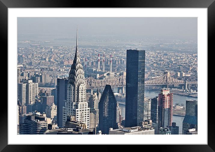Chrysler Building New York Framed Mounted Print by Steve Purnell