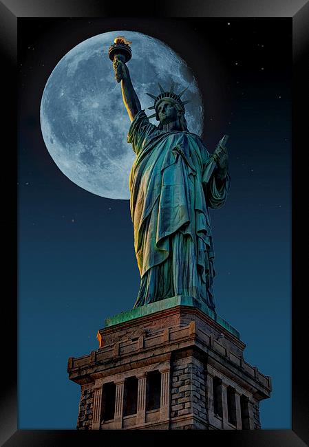 Liberty Moon Framed Print by Steve Purnell