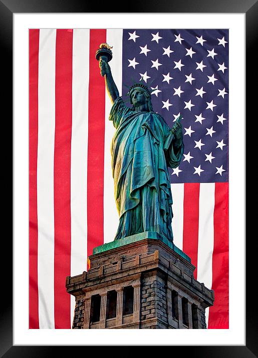 Liberty Patriot Framed Mounted Print by Steve Purnell