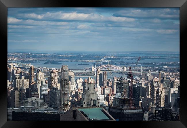 New York Skyline 4 Framed Print by Steve Purnell