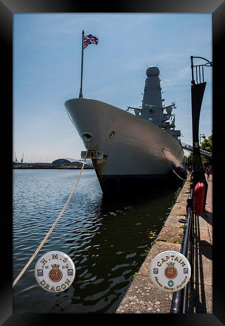 HMS Dragon Framed Print by Steve Purnell