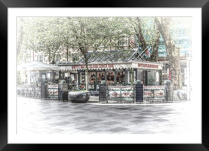 Hayes Island Snack Bar Cardiff 2 Framed Mounted Print by Steve Purnell