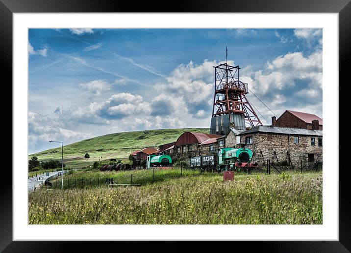 Steam At Big Pit Framed Mounted Print by Steve Purnell