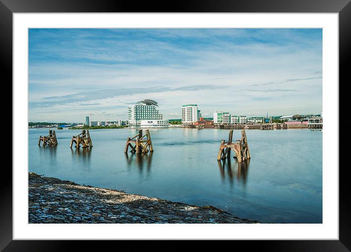 Cardiff Bay Towards St Davids Hotel Long Exposure Framed Mounted Print by Steve Purnell