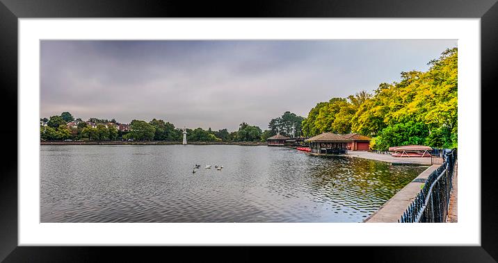 Roath Park Panorama 1 Framed Mounted Print by Steve Purnell