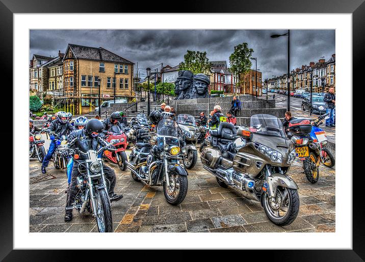 Motorcycle Rally 3 Framed Mounted Print by Steve Purnell