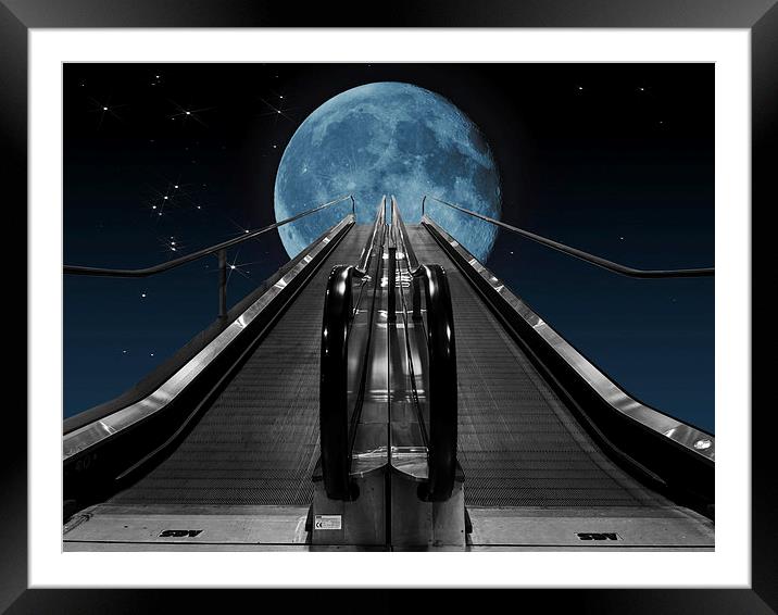 Take Me To The Moon Framed Mounted Print by Steve Purnell