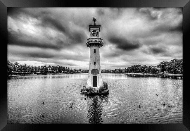 Scott Memorial Lighthouse Roath Park Cardiff 1 Mon Framed Print by Steve Purnell