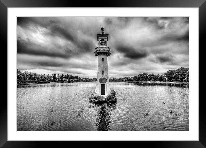 Scott Memorial Lighthouse Roath Park Cardiff 1 Mon Framed Mounted Print by Steve Purnell