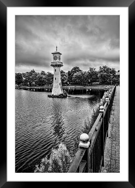  Scott Memorial Lighthouse Roath Park Cardiff 3 mo Framed Mounted Print by Steve Purnell