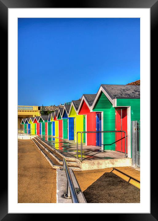 Barry Island Beach Huts 7 Framed Mounted Print by Steve Purnell