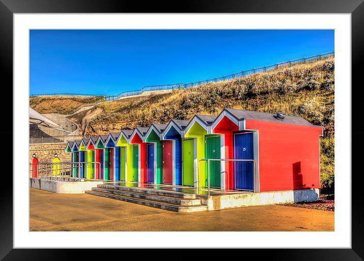 Barry Island Beach Huts 9 Framed Mounted Print by Steve Purnell