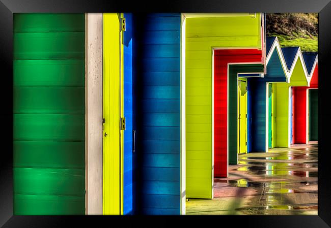 Barry Island Beach Huts 13 Framed Print by Steve Purnell