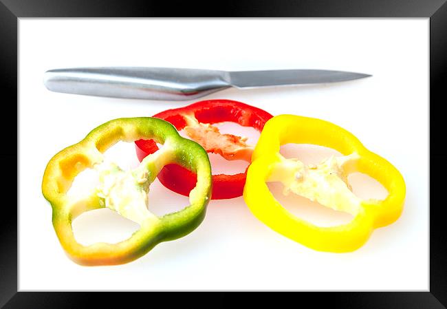 Mixed Peppers 4 Framed Print by Steve Purnell