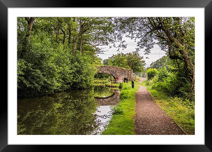 Goytre Wharf  Bridge Framed Mounted Print by Steve Purnell