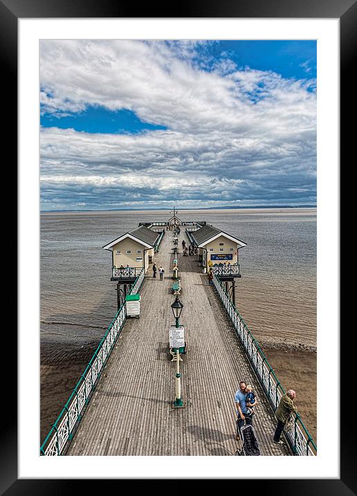 Looking Down The Pier 2 Framed Mounted Print by Steve Purnell