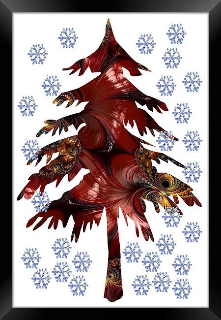 Christmas Fractal Framed Print by Steve Purnell