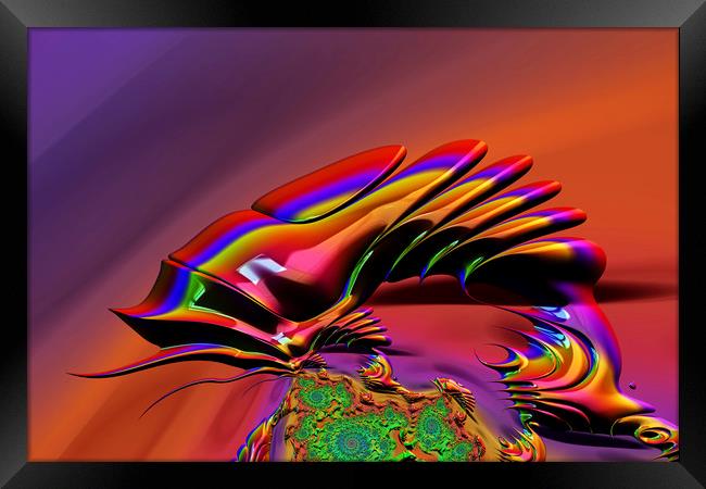 Chameleon Rainbow Framed Print by Steve Purnell
