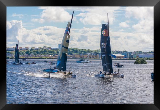 Flying Finish Framed Print by Steve Purnell