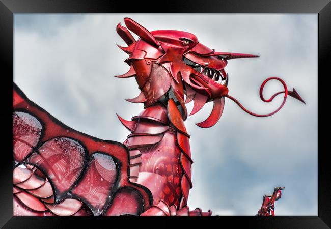 Gareth The Dragon 5 Framed Print by Steve Purnell