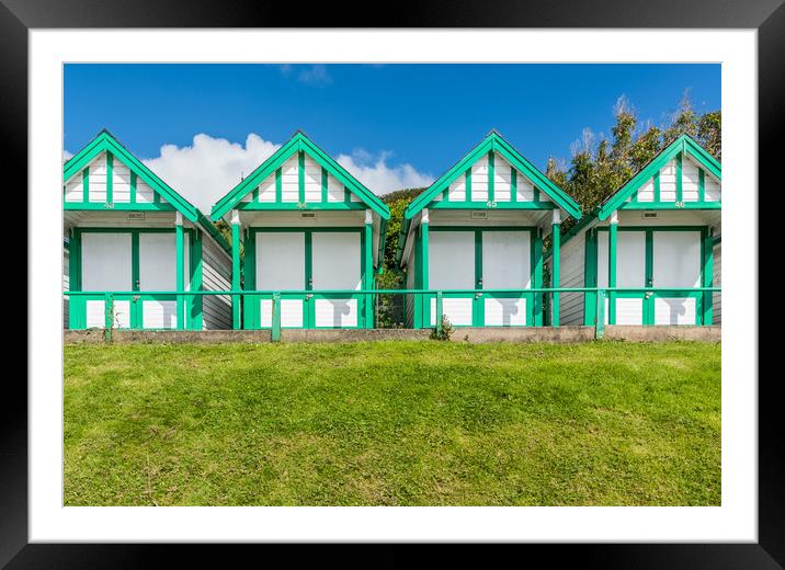 Beach Huts 3 Framed Mounted Print by Steve Purnell