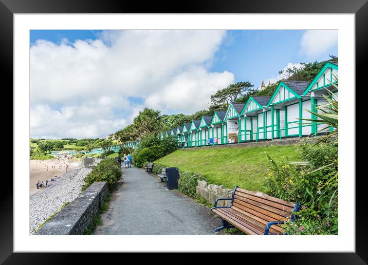 Beach Huts 4 Framed Mounted Print by Steve Purnell