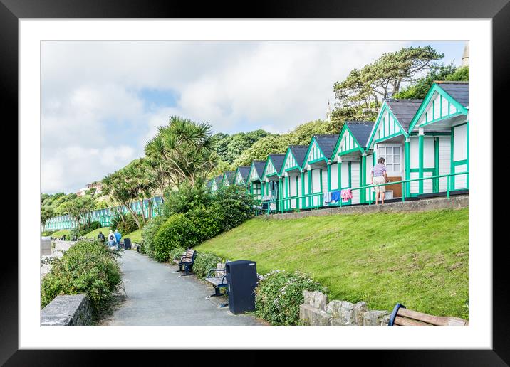 Beach Huts 5 Framed Mounted Print by Steve Purnell