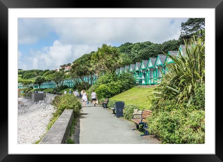 Beach Huts 6 Framed Mounted Print by Steve Purnell