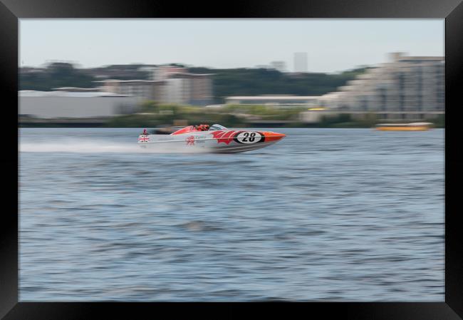 P1 Powerboats Team Wales 1 Framed Print by Steve Purnell