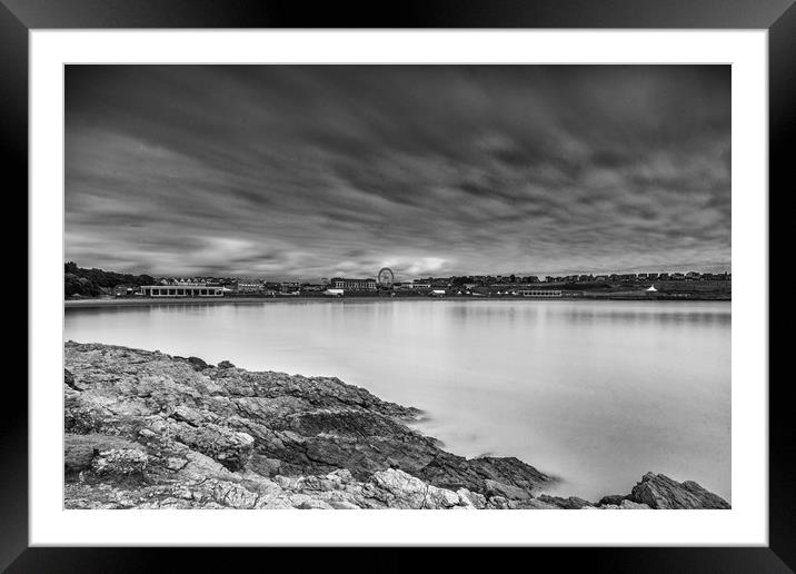 Two Minutes At Barry Island Mono Framed Mounted Print by Steve Purnell