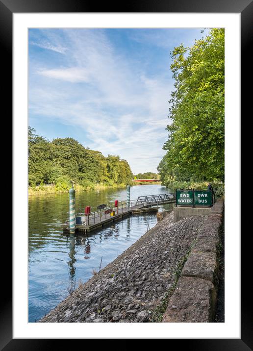 Bute Park Water Bus Stop Framed Mounted Print by Steve Purnell