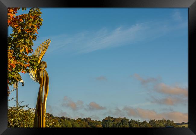 The Angel In Autumn Framed Print by Steve Purnell