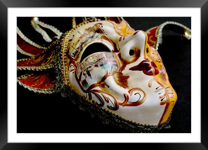 Mask Of Venice Framed Mounted Print by Steve Purnell