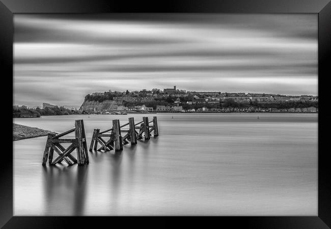 Four Minutes At Cardiff Bay Mono Framed Print by Steve Purnell