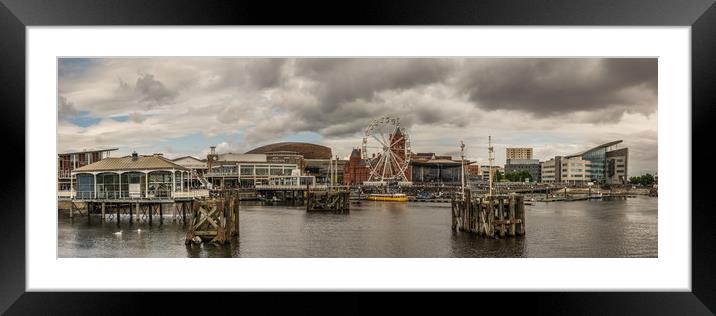 Panoramic Cardiff Bay 2 Framed Mounted Print by Steve Purnell