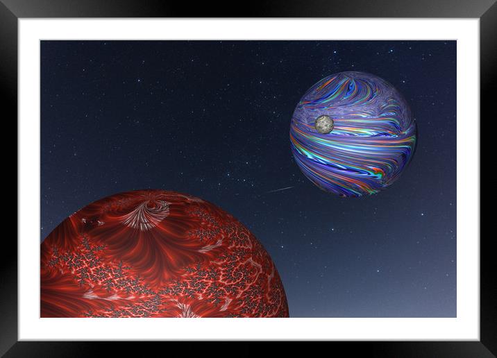 Earth From Mars Framed Mounted Print by Steve Purnell
