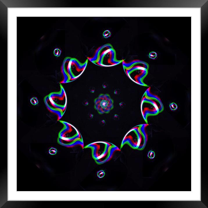 The Light Painter 11 Mandala Framed Mounted Print by Steve Purnell
