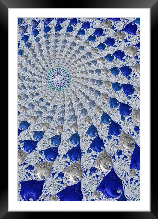 Tunnel Vision Blue Framed Mounted Print by Steve Purnell